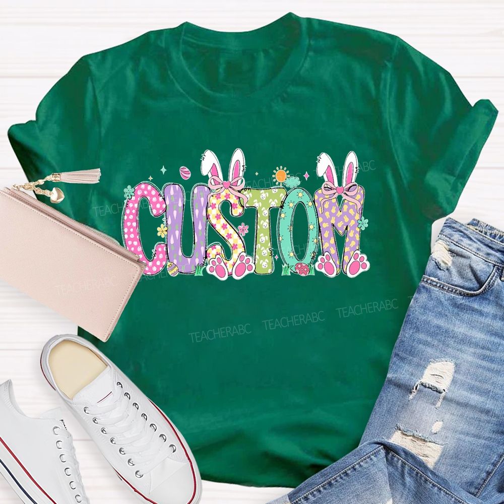 Personalized Custom Easter Teacher T-shirt