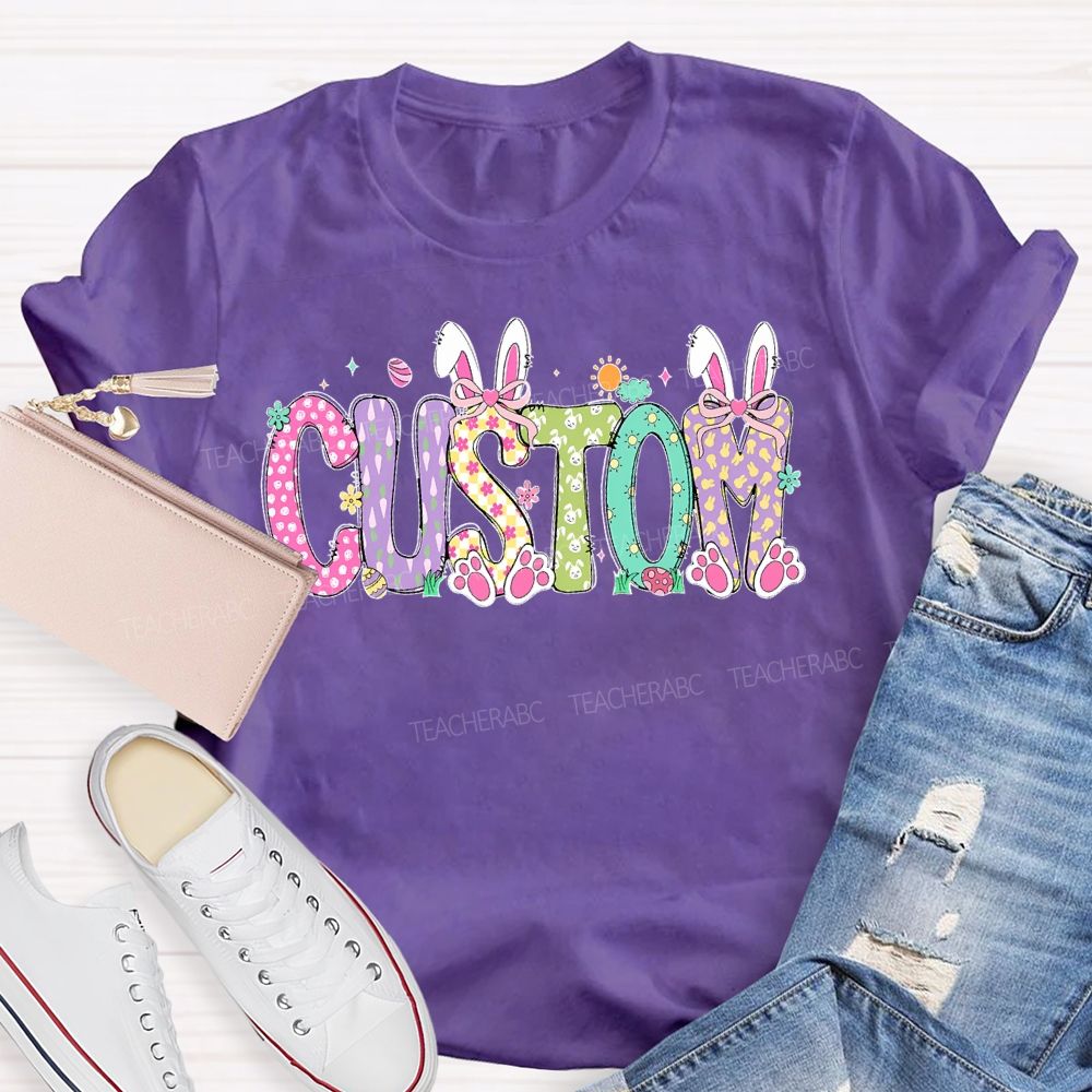 Personalized Custom Easter Teacher T-shirt