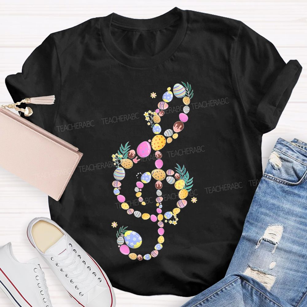Easter Egg Musical Note Teacher T-shirt