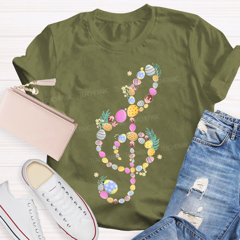 Easter Egg Musical Note Teacher T-shirt