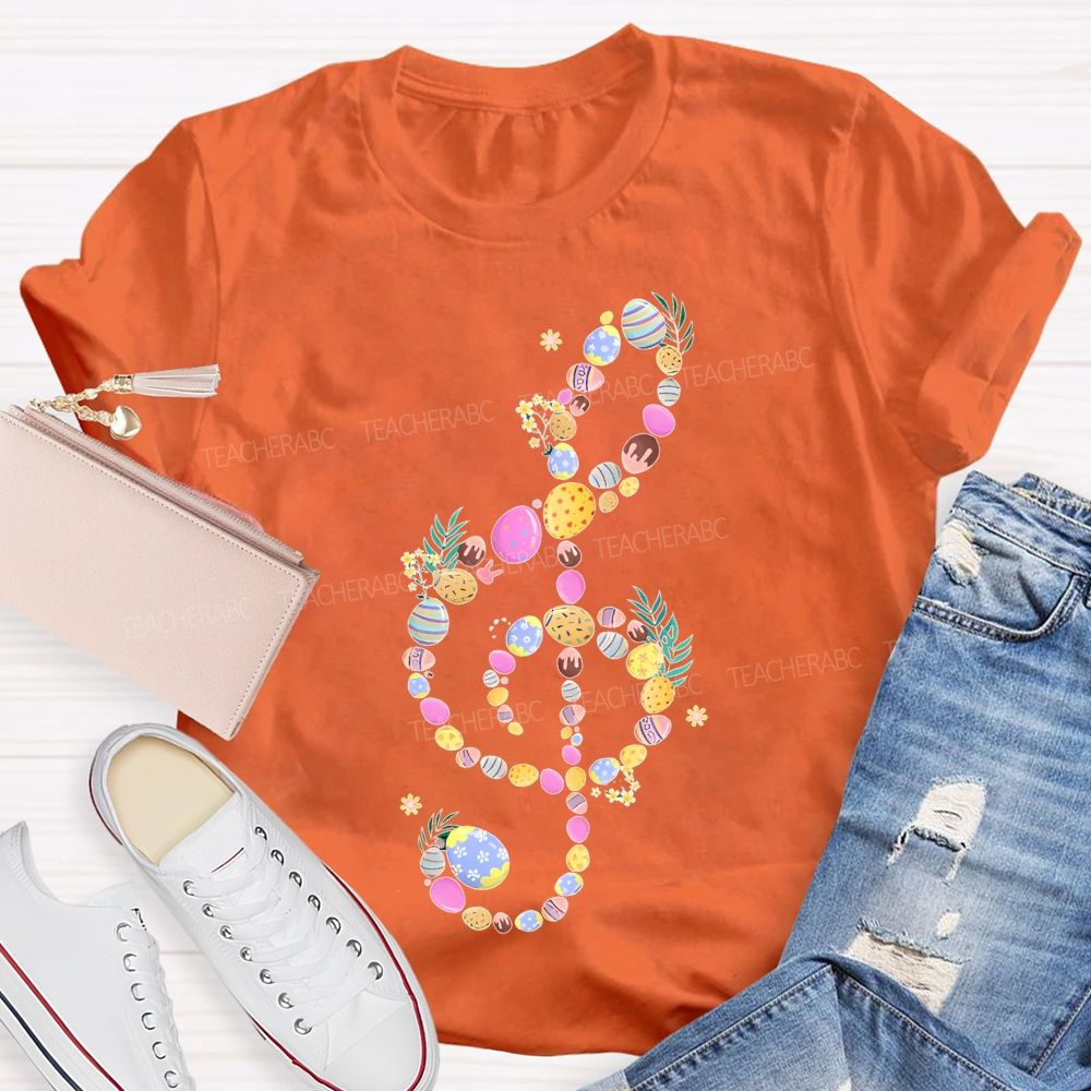 Easter Egg Musical Note Teacher T-shirt