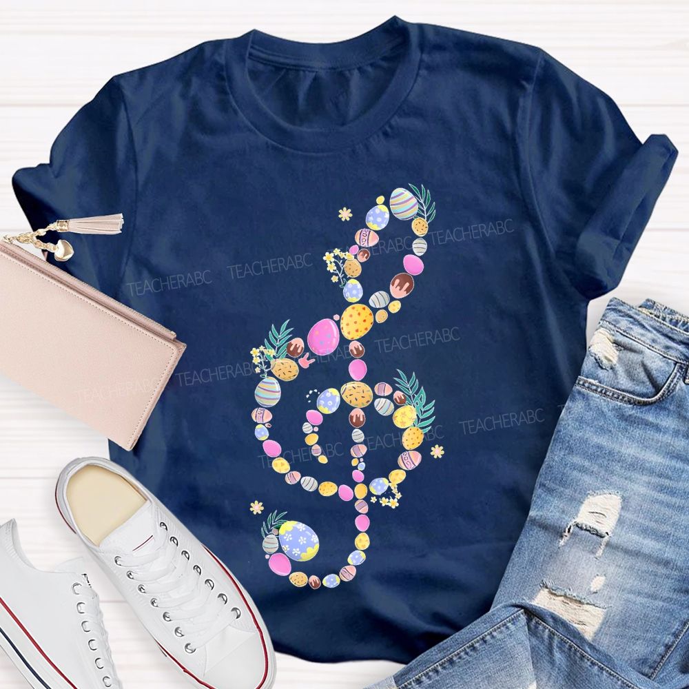 Easter Egg Musical Note Teacher T-shirt