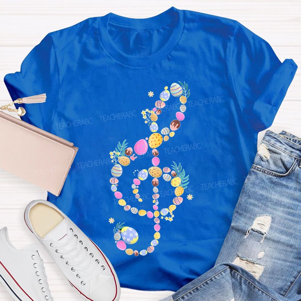 Easter Egg Musical Note Teacher T-shirt