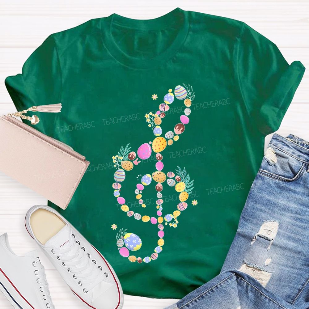 Easter Egg Musical Note Teacher T-shirt