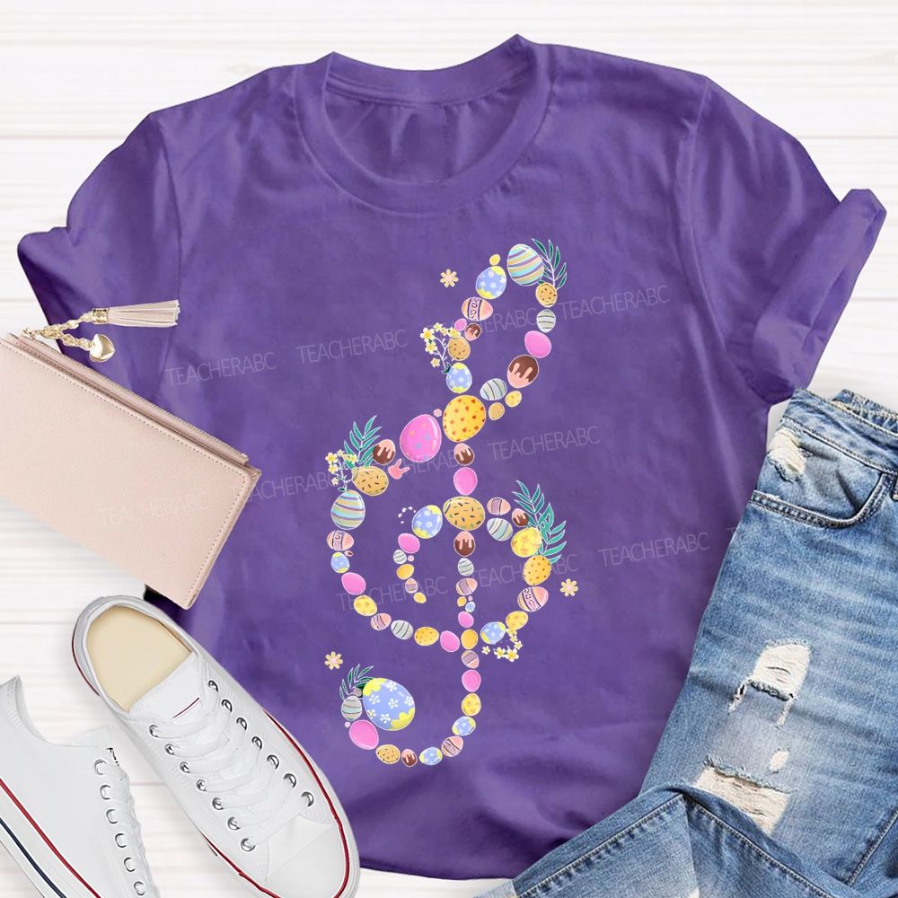 Easter Egg Musical Note Teacher T-shirt