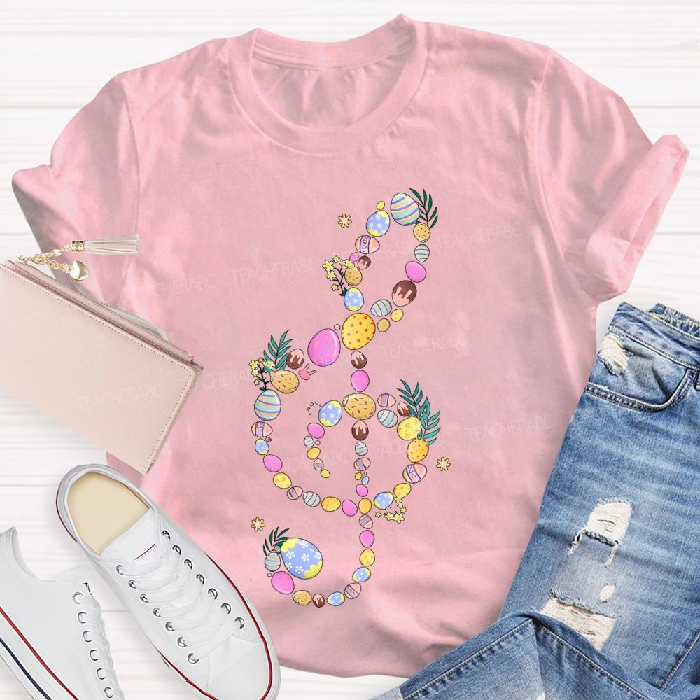 Easter Egg Musical Note Teacher T-shirt