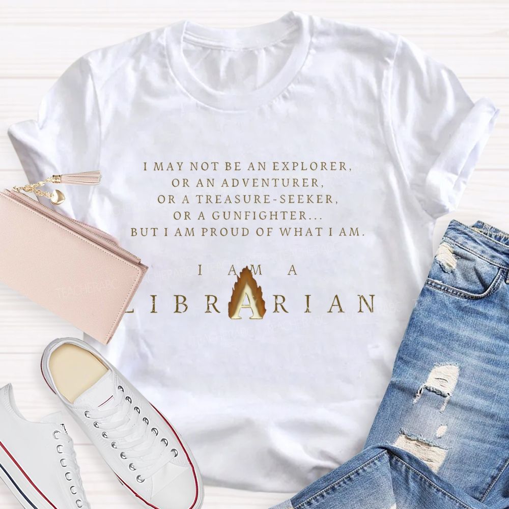 I Am A Librarian Candle Teacher T-shirt