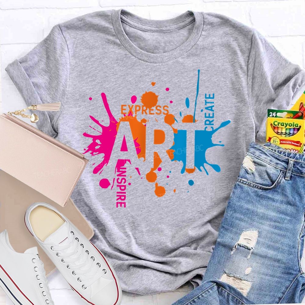 Art Express Inspire Create Teacher T-shirt