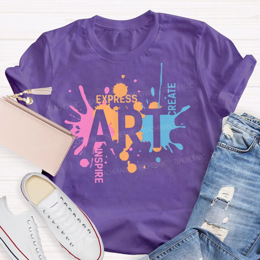Art Express Inspire Create Teacher T-shirt