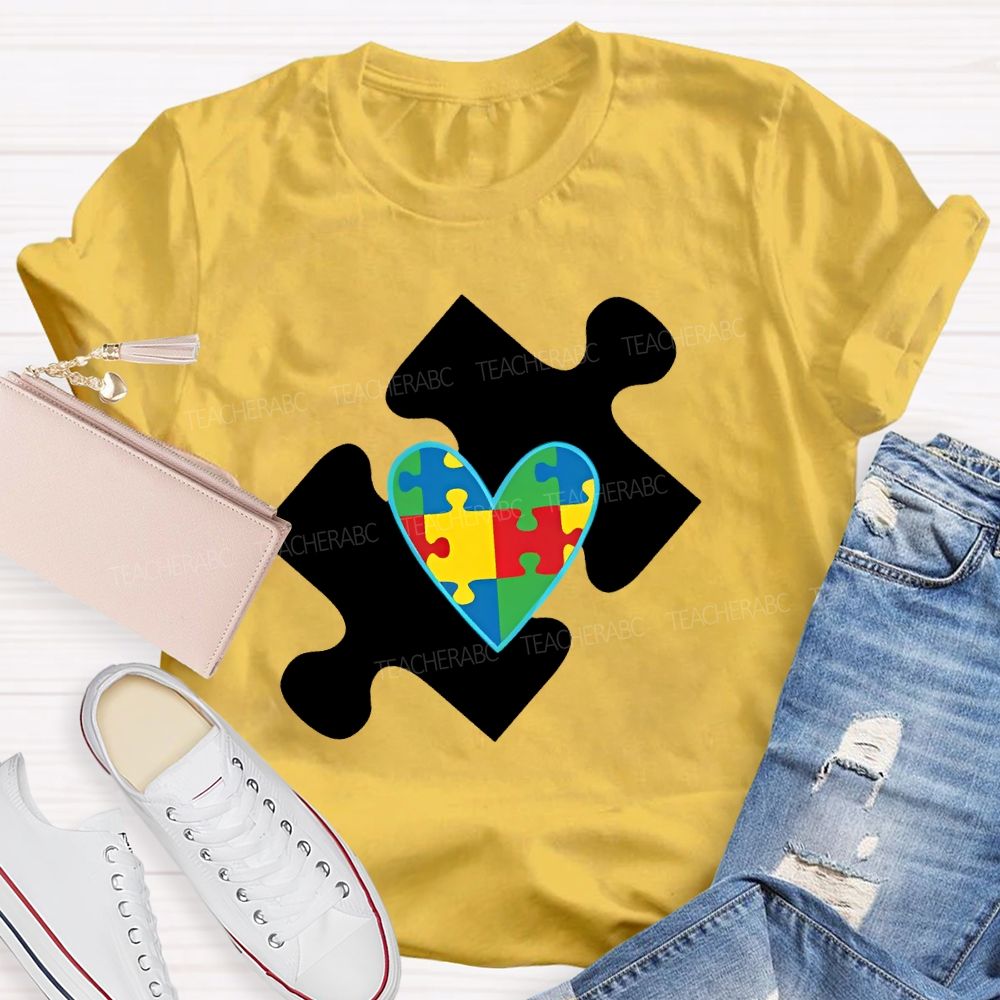 Love Puzzle Autism Graphics Teacher T-shirt