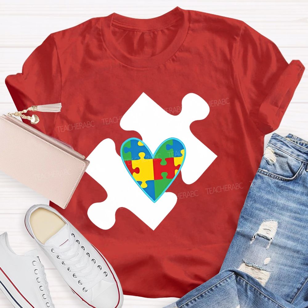 Love Puzzle Autism Graphics Teacher T-shirt