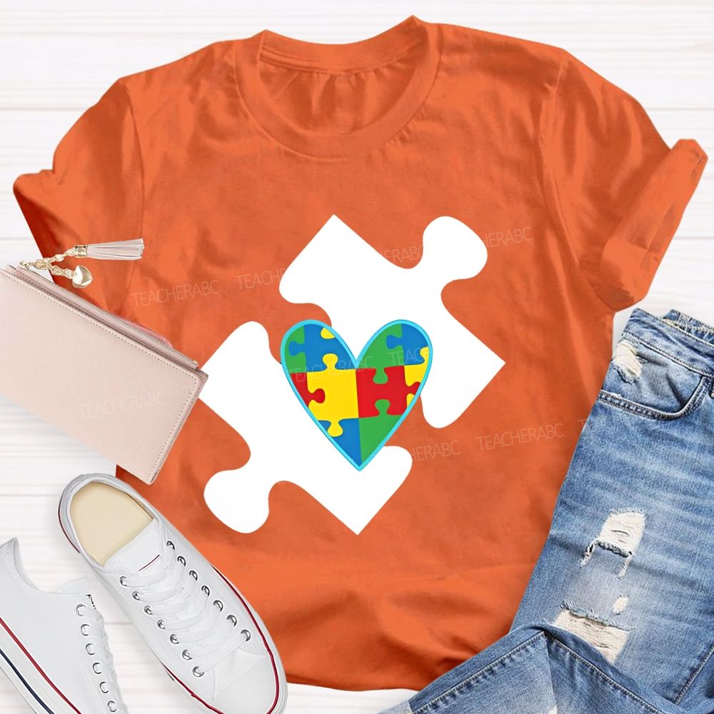 Love Puzzle Autism Graphics Teacher T-shirt