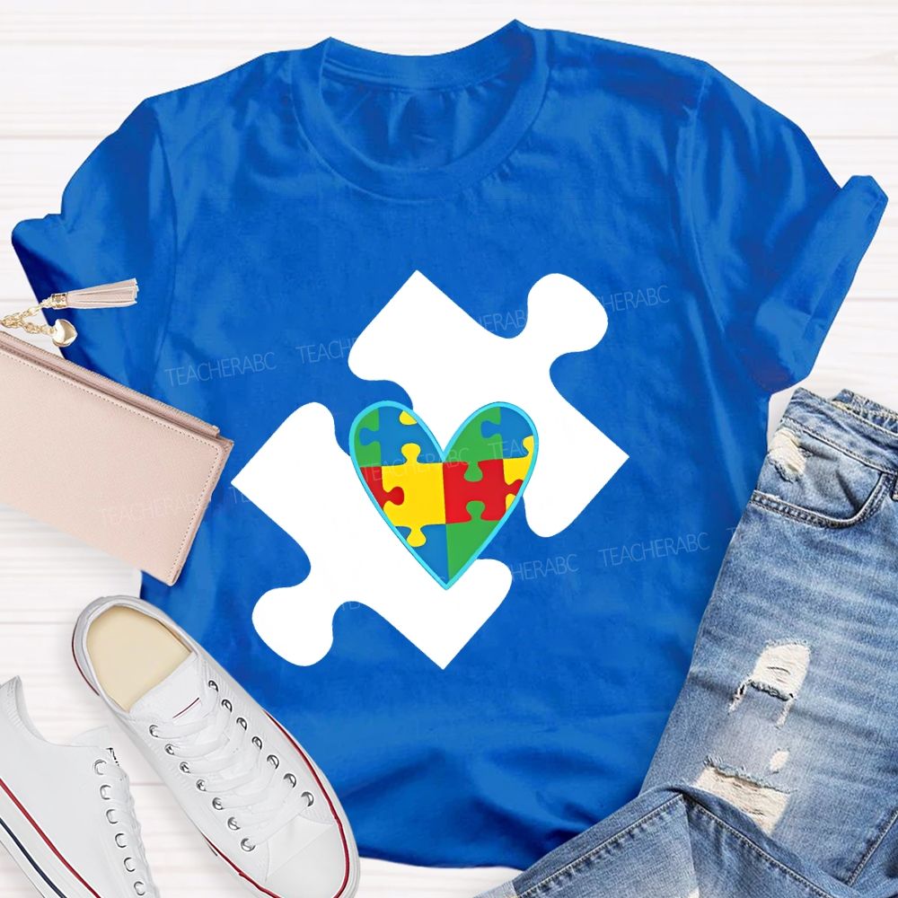 Love Puzzle Autism Graphics Teacher T-shirt