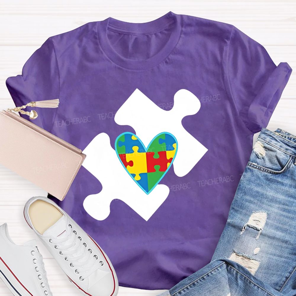 Love Puzzle Autism Graphics Teacher T-shirt