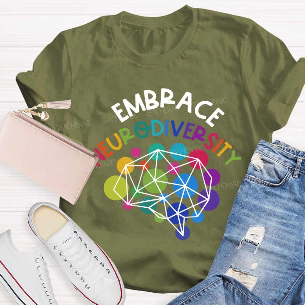 Embrace Neurodiversity Special Education Teacher T-shirt