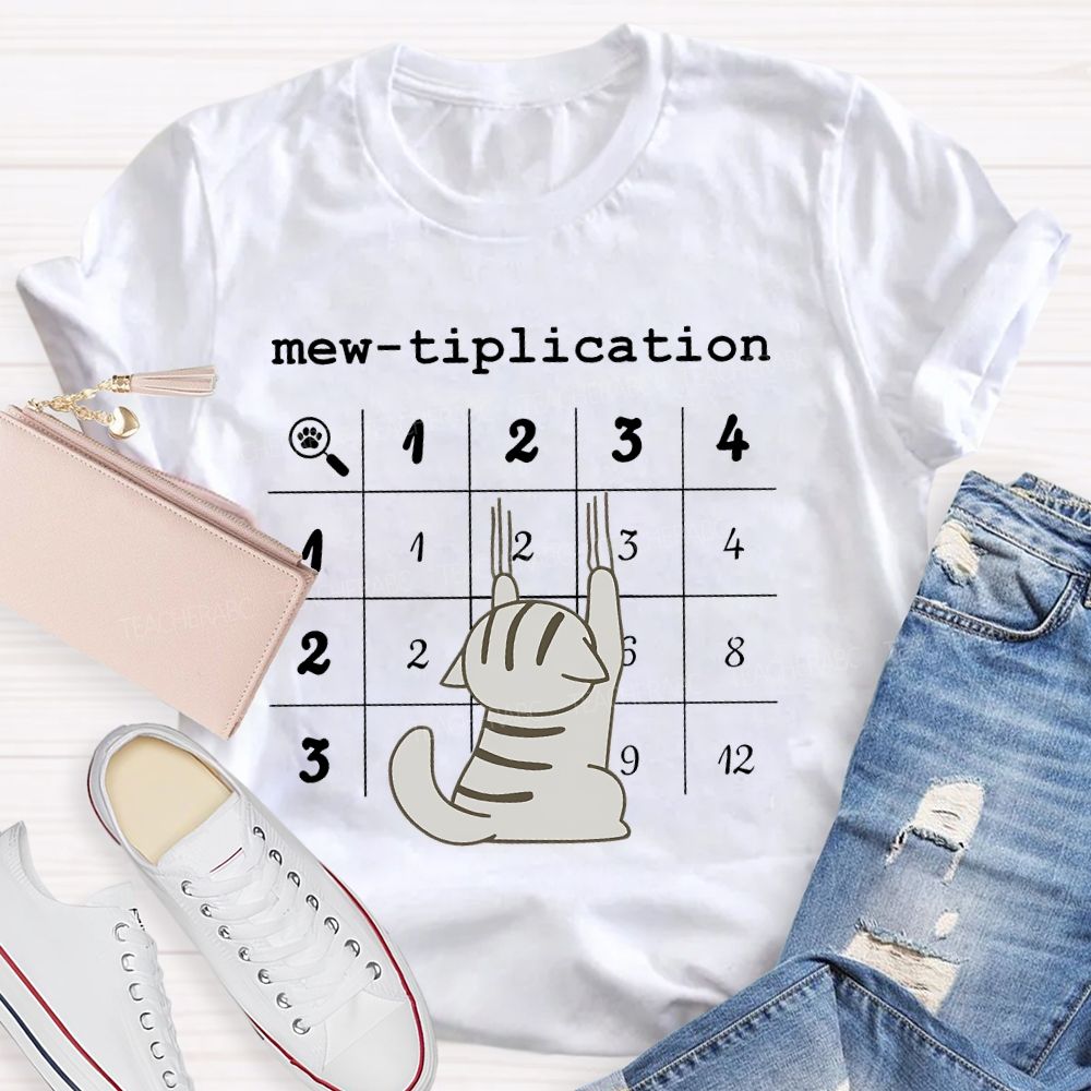 Mew-Tiplication Teacher T-shirt