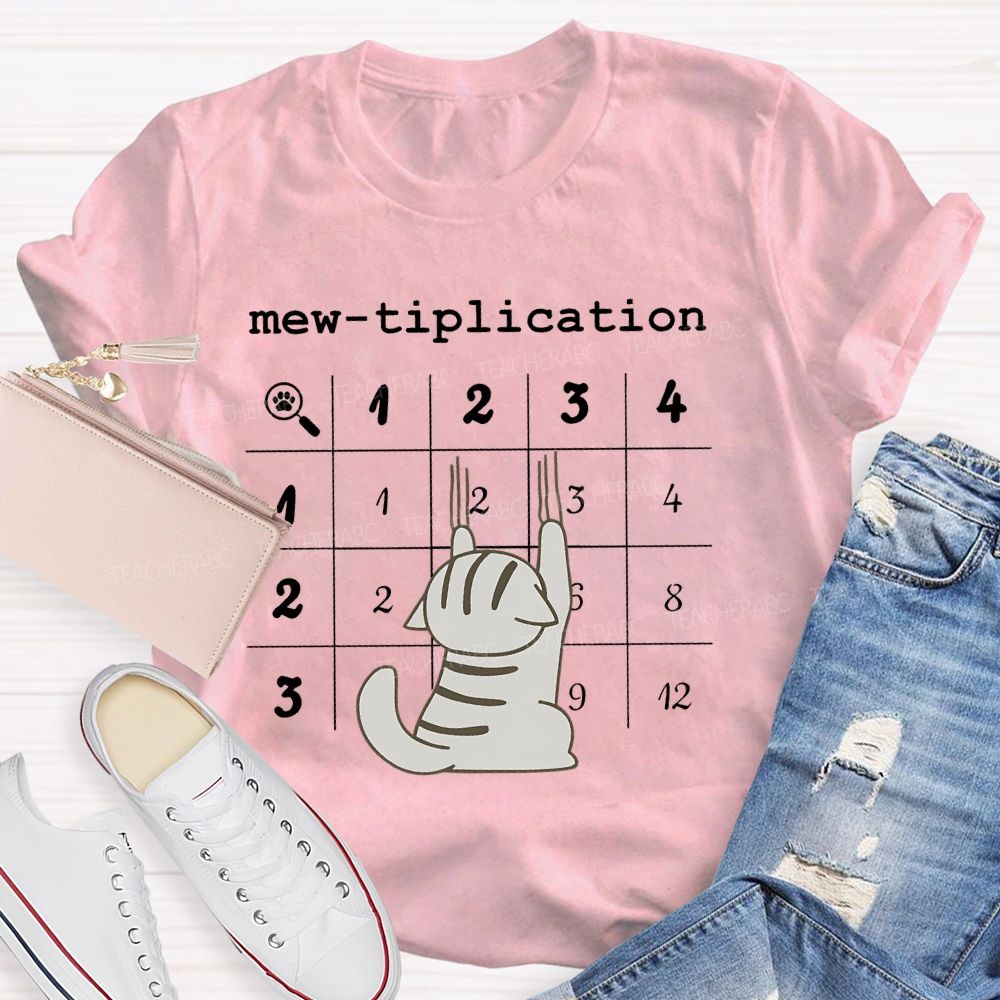 Mew-Tiplication Teacher T-shirt