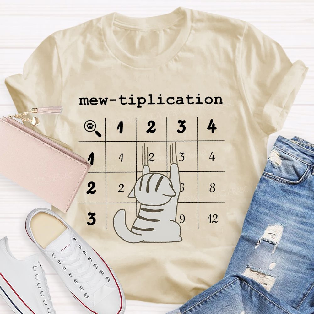 Mew-Tiplication Teacher T-shirt