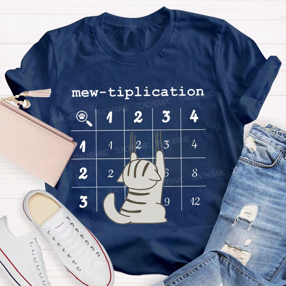 Mew-Tiplication Teacher T-shirt