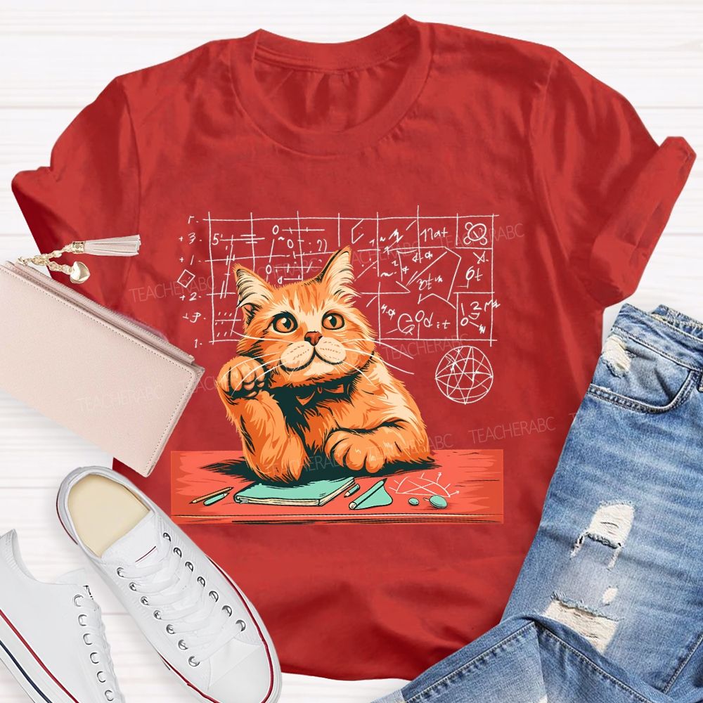 Mathematics Cat Teacher T-shirt