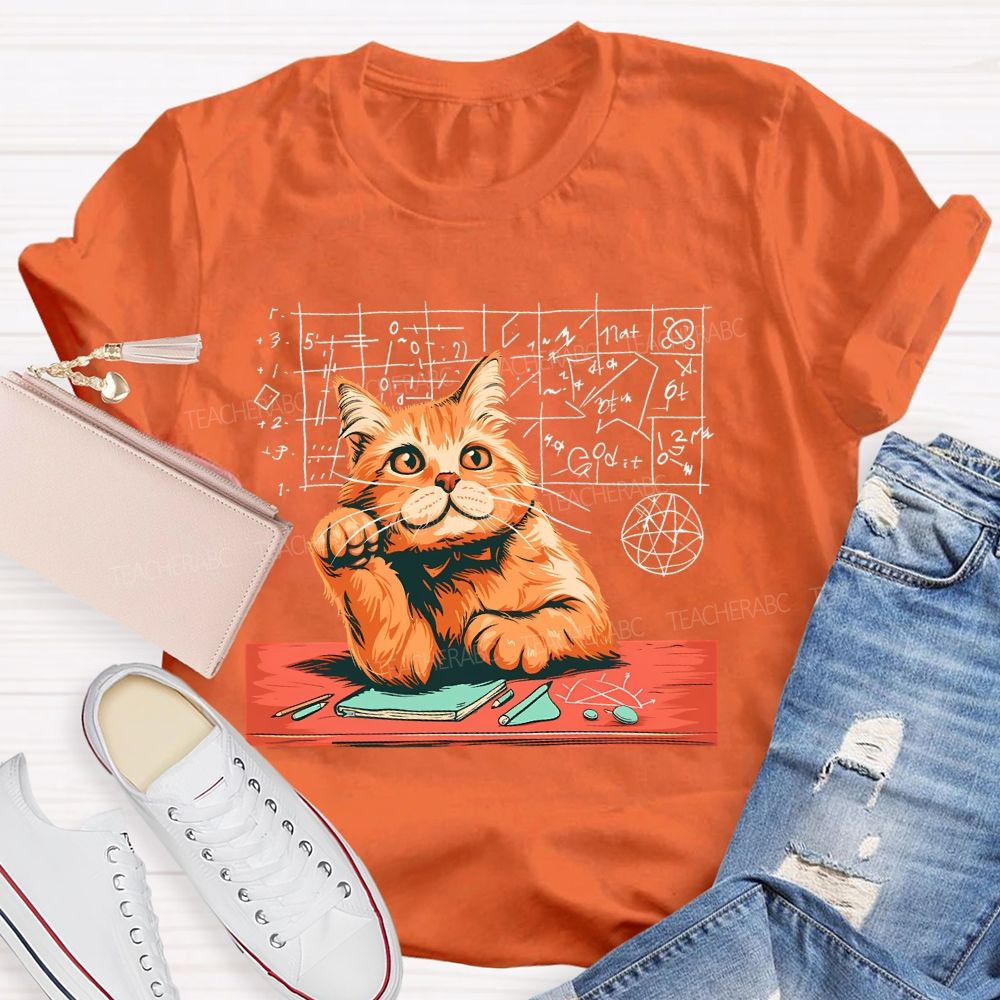 Mathematics Cat Teacher T-shirt