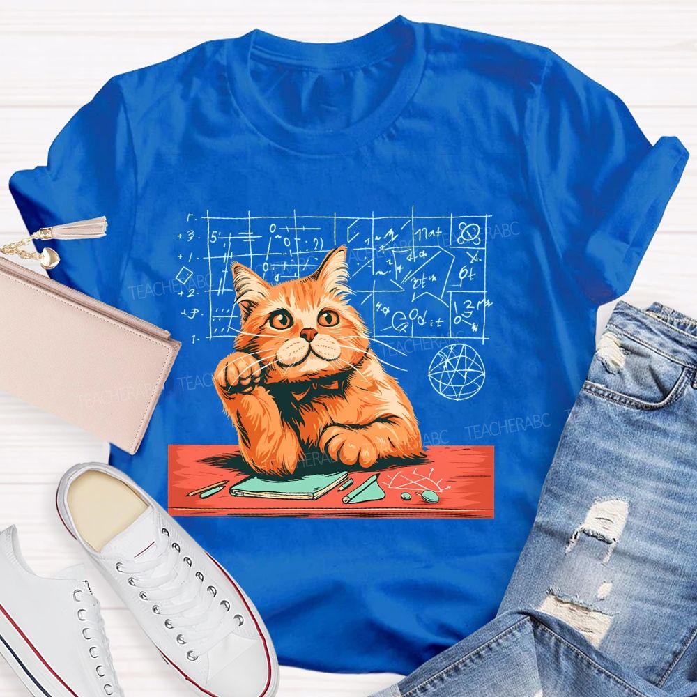 Mathematics Cat Teacher T-shirt