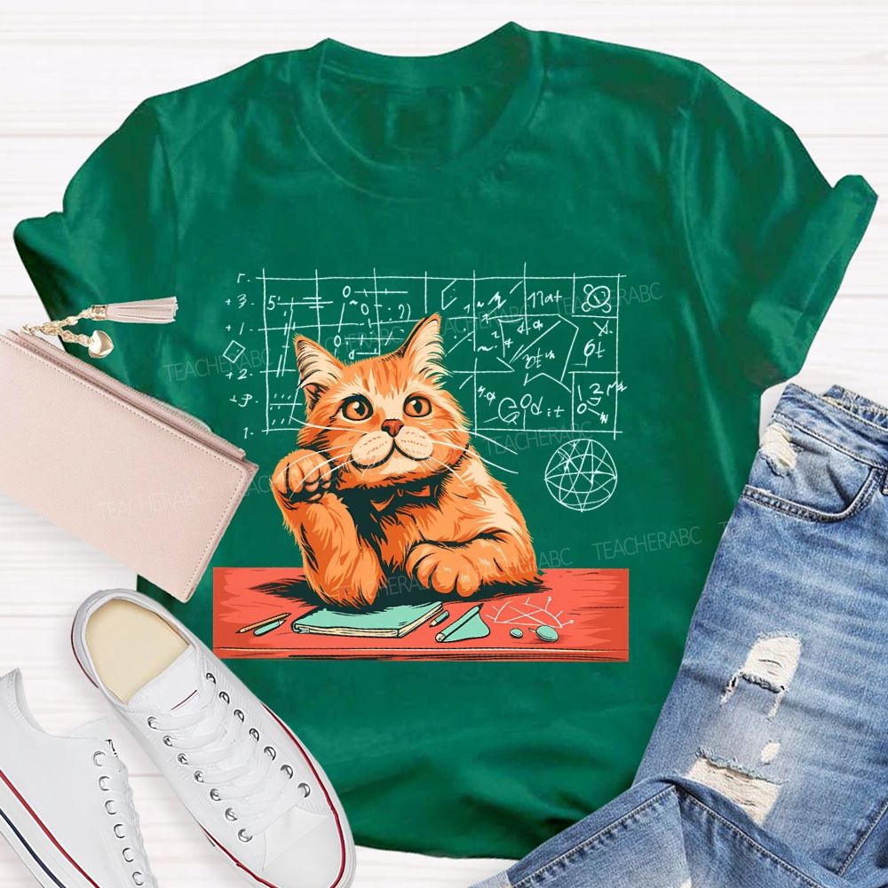 Mathematics Cat Teacher T-shirt