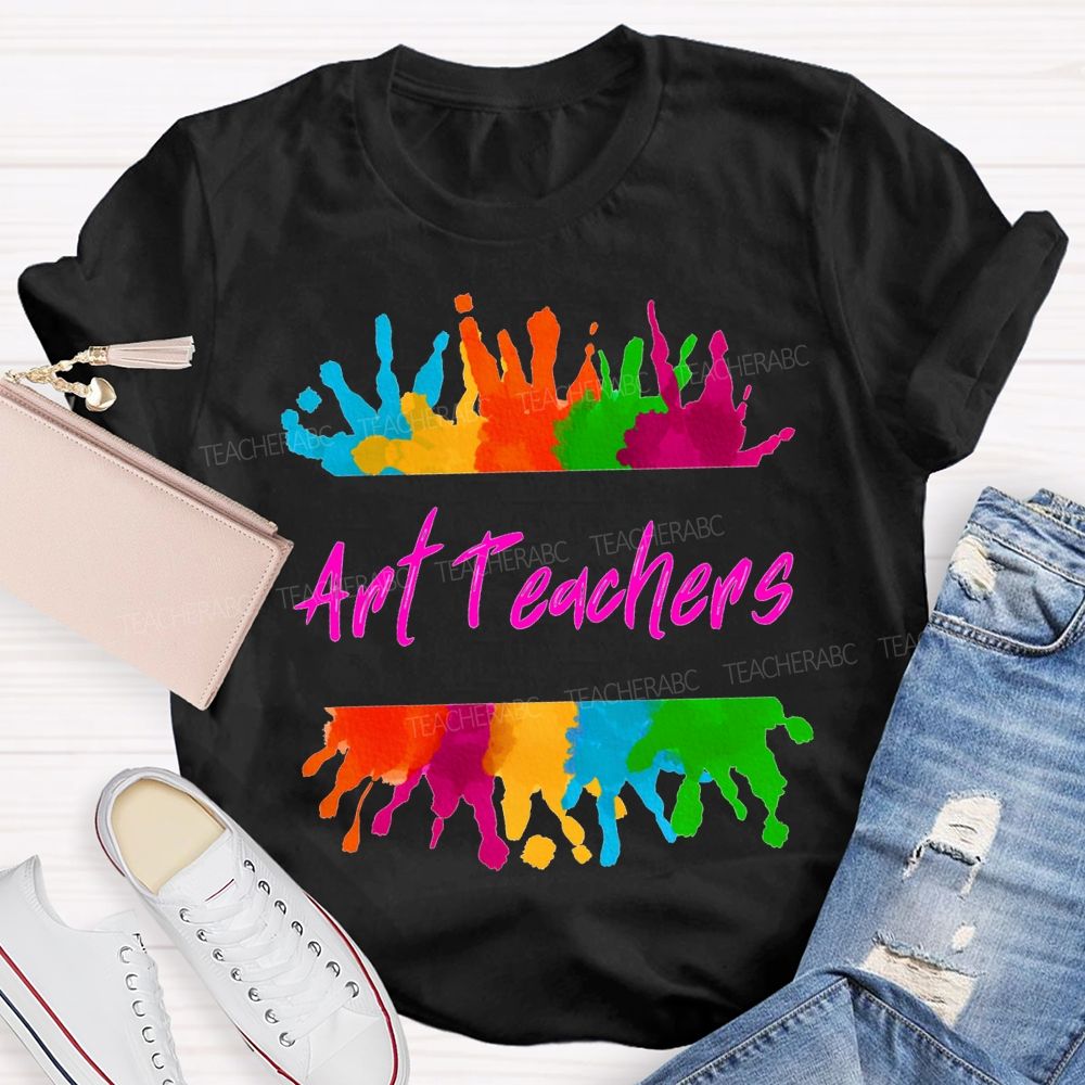 Art Teacher Colorful Tie-Dye Print Teacher T-shirt