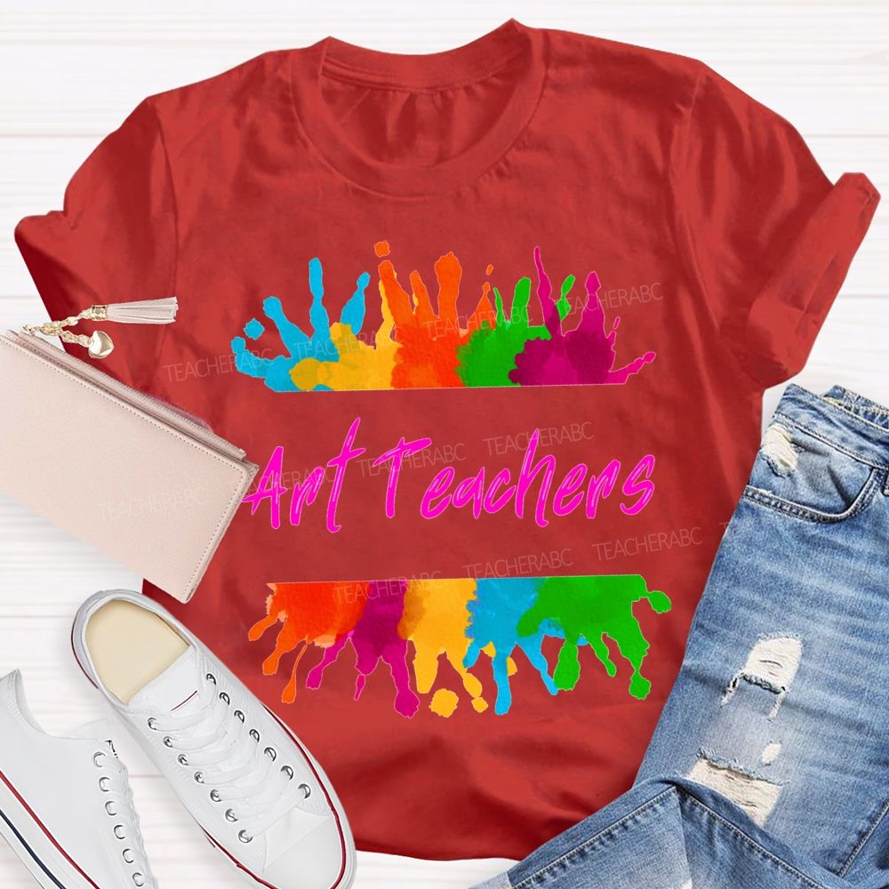 Art Teacher Colorful Tie-Dye Print Teacher T-shirt