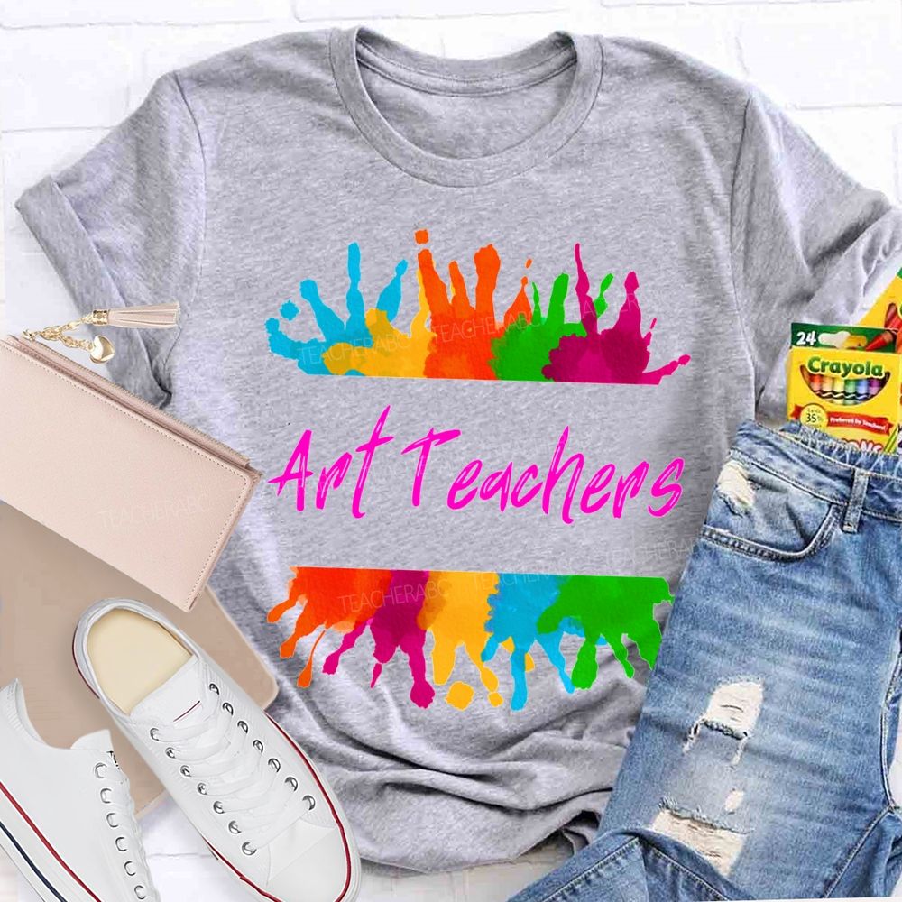 Art Teacher Colorful Tie-Dye Print Teacher T-shirt