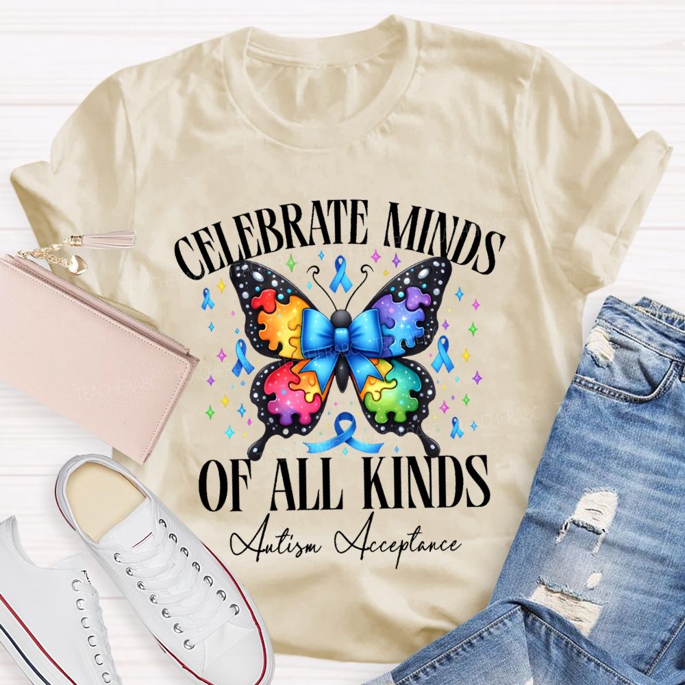Celebrate Minds Of All Kinds Autism Acceptance T-shirt