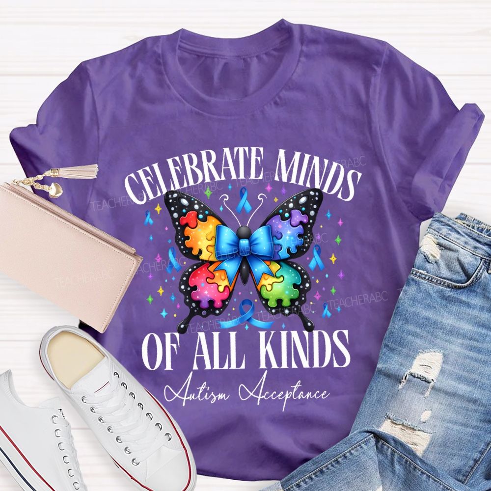 Celebrate Minds Of All Kinds Autism Acceptance T-shirt