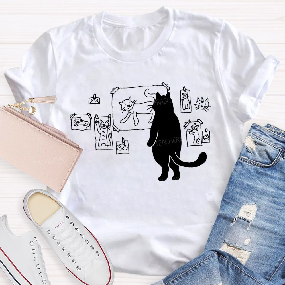 Cat Gallery This Is Art And This Is Artist Cat Teacher T-shirt