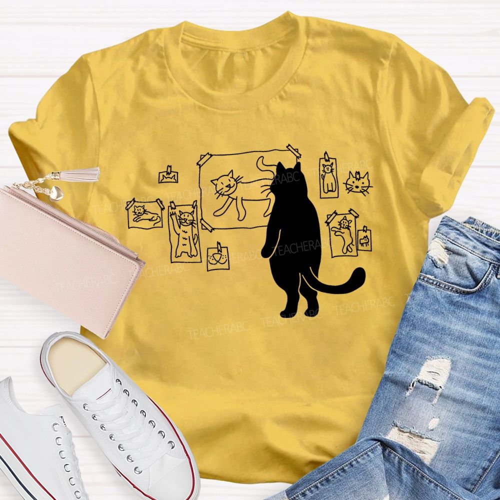 Cat Gallery This Is Art And This Is Artist Cat Teacher T-shirt