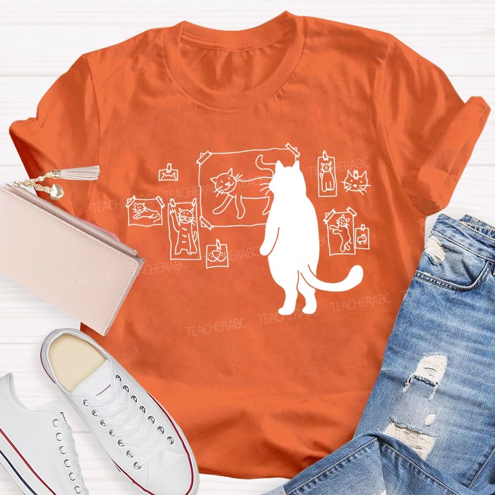 Cat Gallery This Is Art And This Is Artist Cat Teacher T-shirt