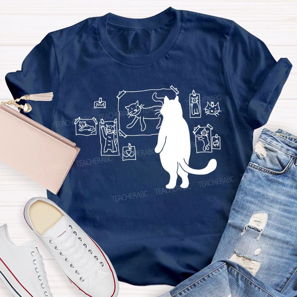 Cat Gallery This Is Art And This Is Artist Cat Teacher T-shirt