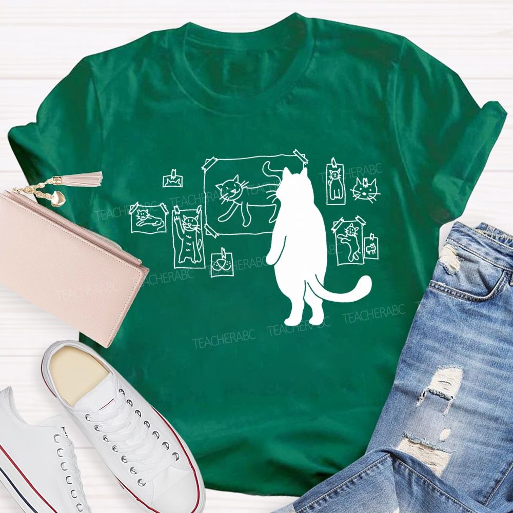 Cat Gallery This Is Art And This Is Artist Cat Teacher T-shirt