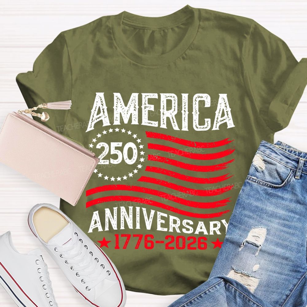 America 250th Anniversary Teacher T-shirt