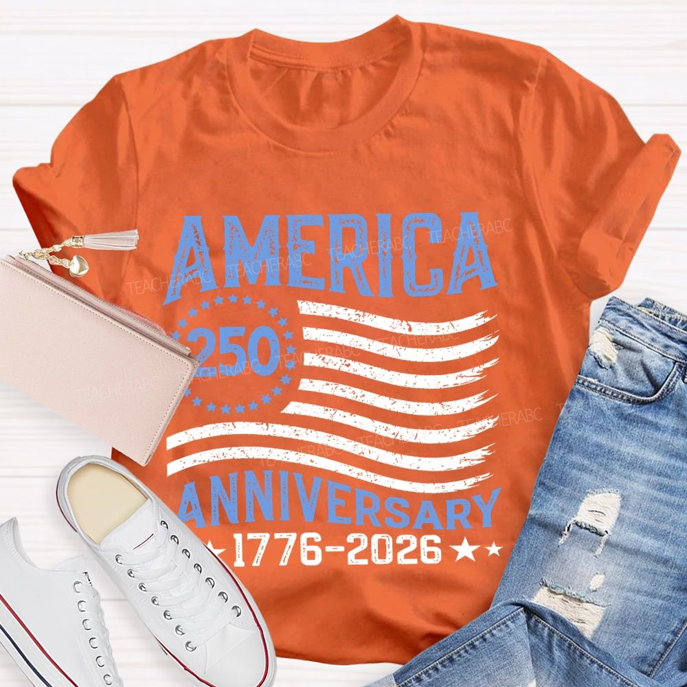 America 250th Anniversary Teacher T-shirt