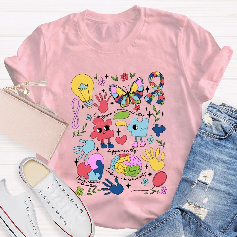 Differently Embrace Neurodiversity Special Education Teacher T-shirt