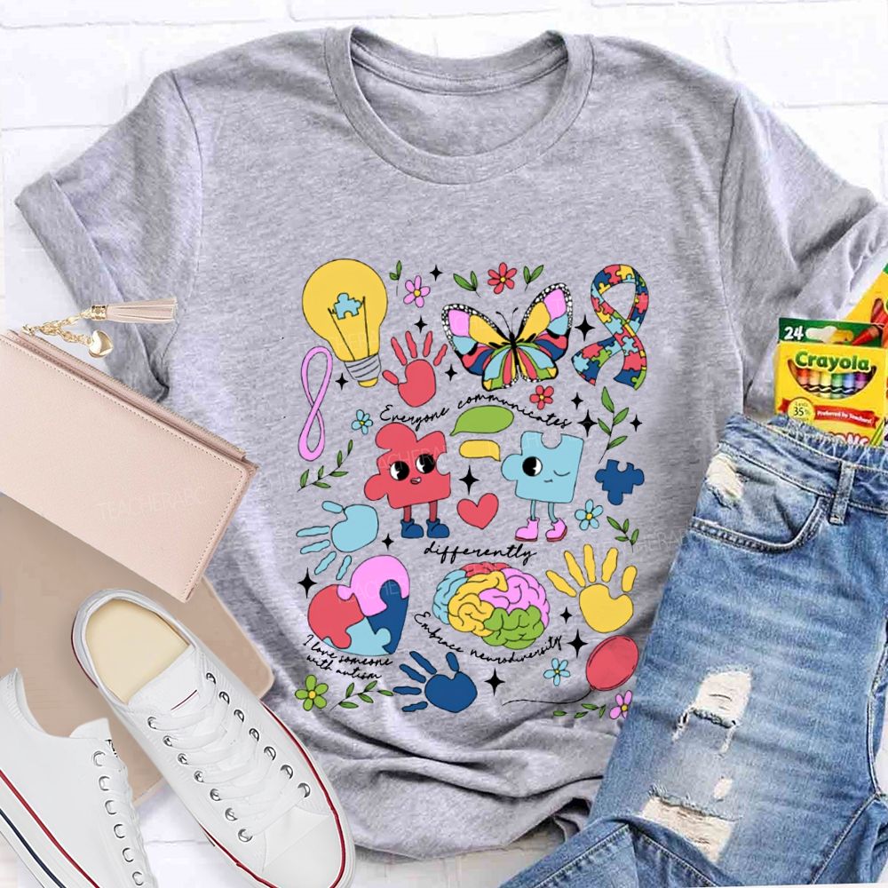 Differently Embrace Neurodiversity Special Education Teacher T-shirt