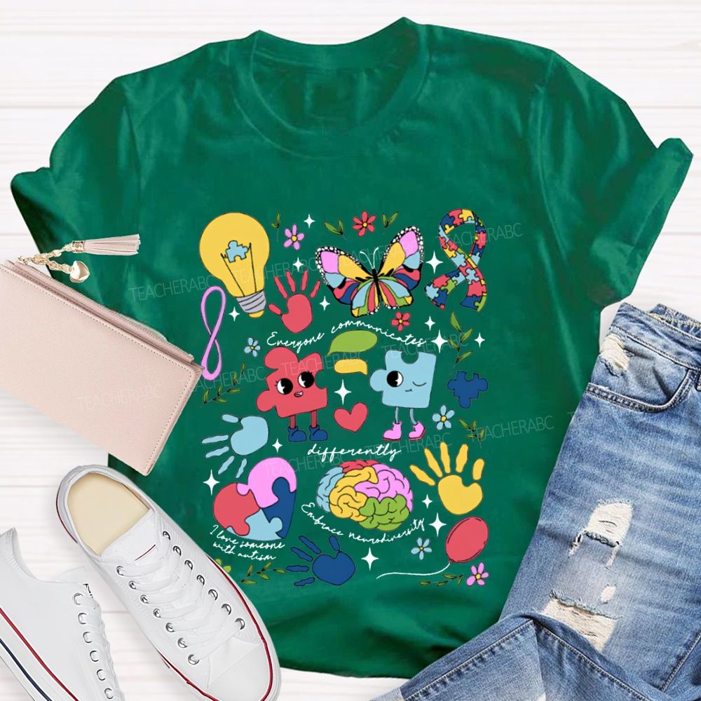 Differently Embrace Neurodiversity Special Education Teacher T-shirt