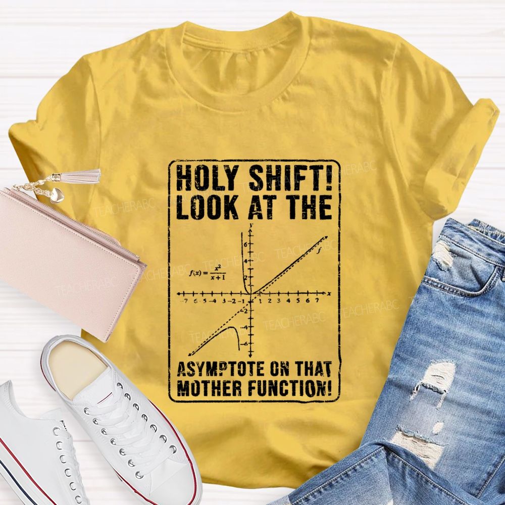 Holy Shift Check Out The Asymptote On That Mother Function Teacher T-shirt