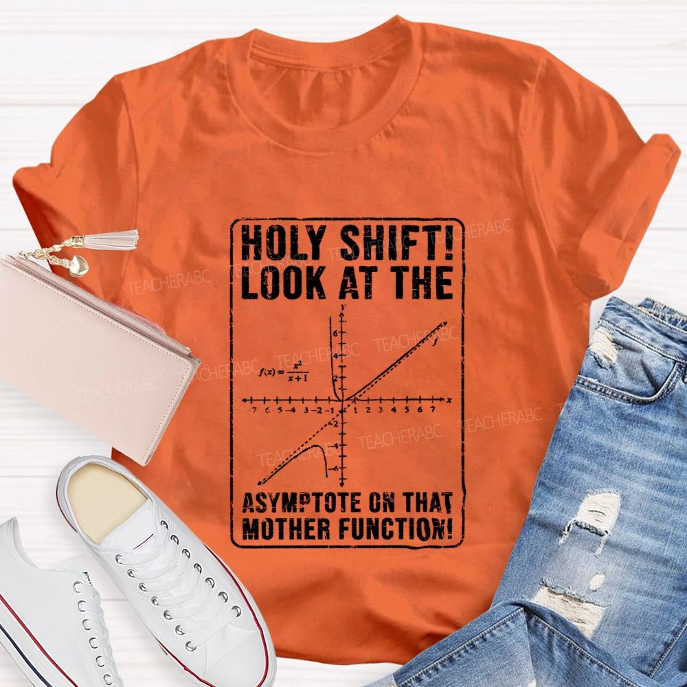 Holy Shift Check Out The Asymptote On That Mother Function Teacher T-shirt