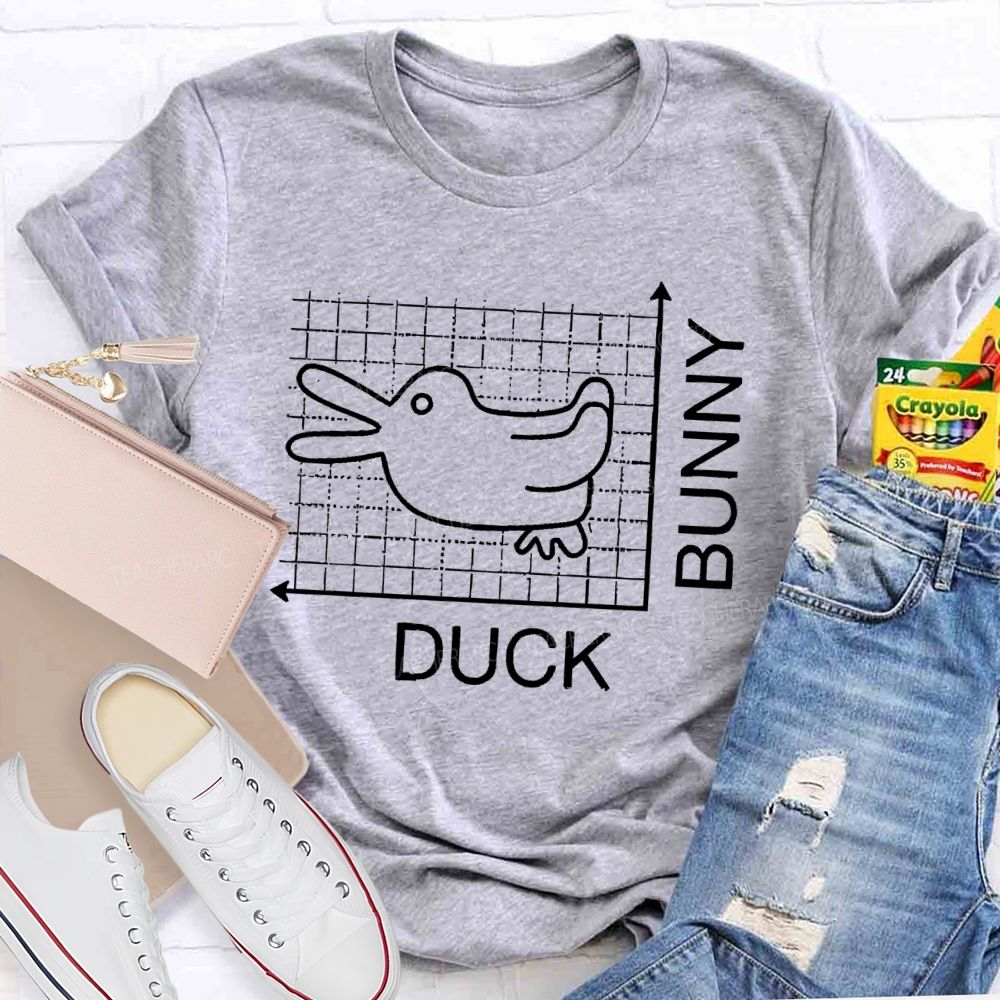 Bunny Duck Teacher T-shirt
