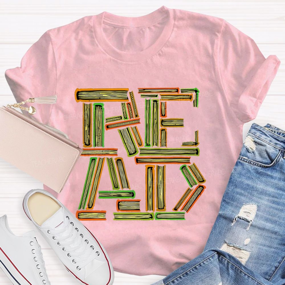 Read Books Letters Patterns Teacher T-shirt