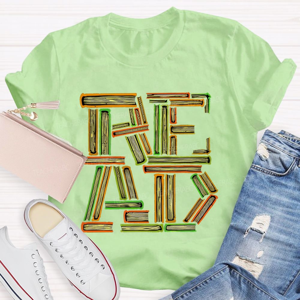Read Books Letters Patterns Teacher T-shirt