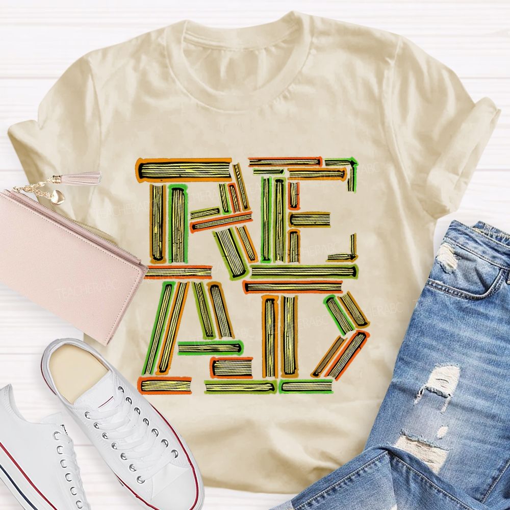 Read Books Letters Patterns Teacher T-shirt