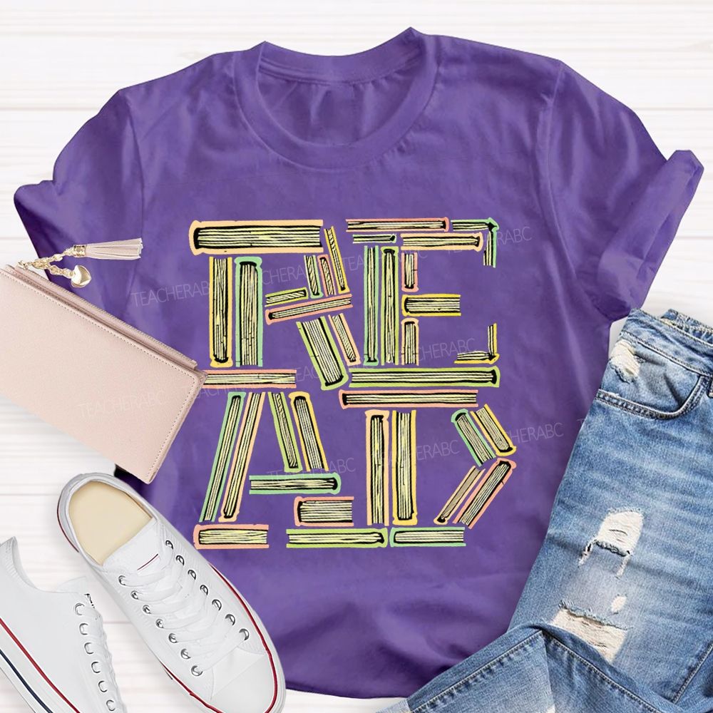 Read Books Letters Patterns Teacher T-shirt