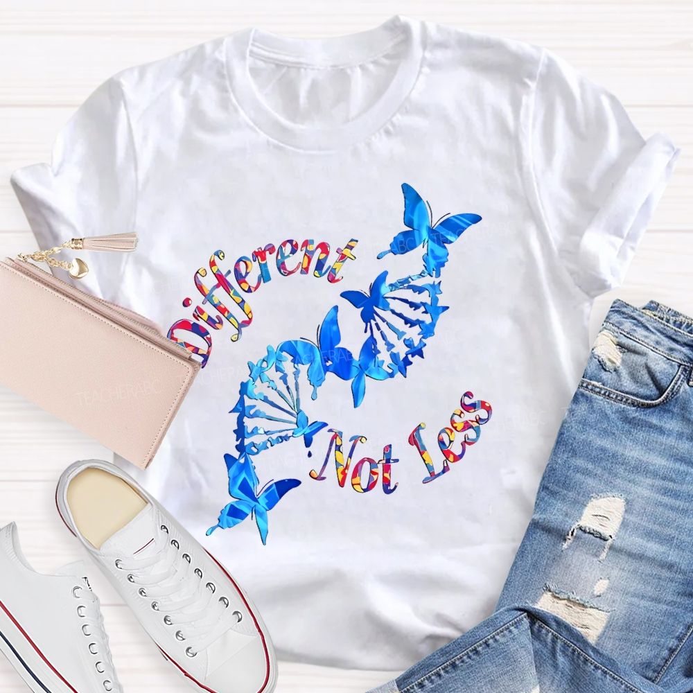 Different Not Less Pattern Teacher T-shirt